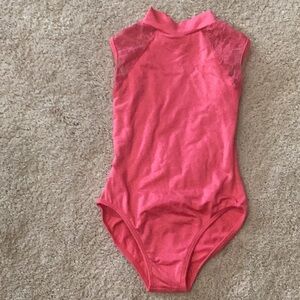 Honeycut chantilly leotard in watermelon